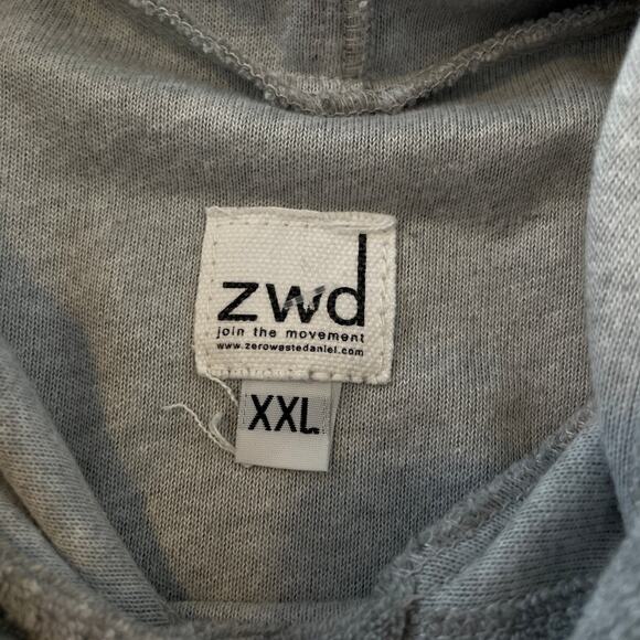 Zero Waste Daniel Hoodie XXL Gray ReRoll Patchwork Sustainable Made in USA RARE - Picture 3 of 10